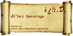 Ábri Dorottya névjegykártya